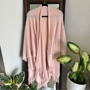 Lauren Conrad Pink Fringe Poncho